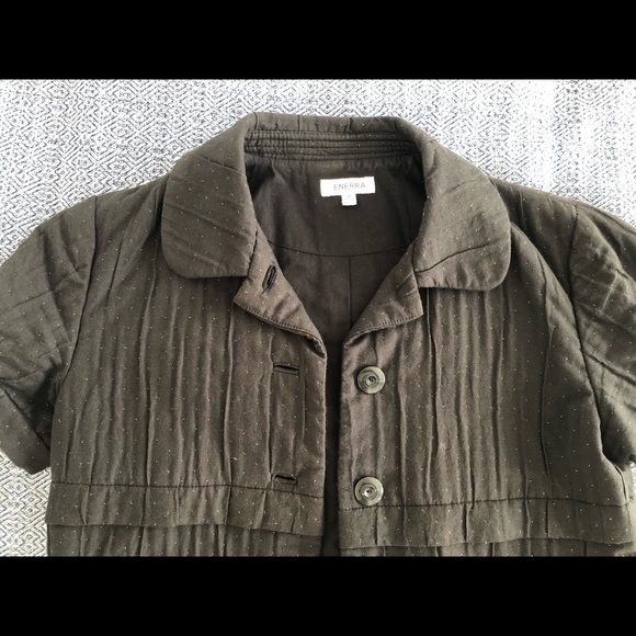 Generra black quilted buttoned jacket size small - Picture 8 of 10